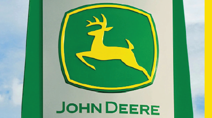 John Deere sign.